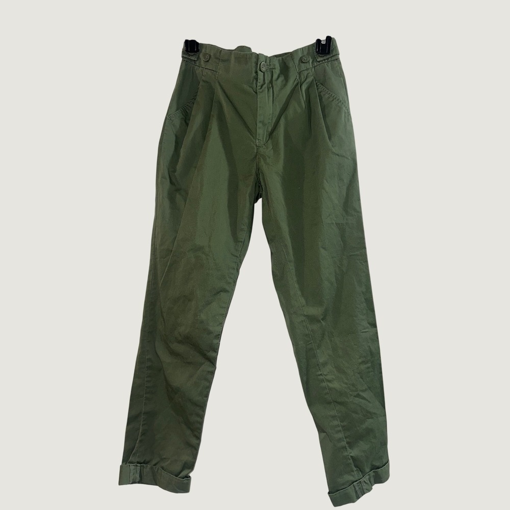 Silence + Noise Urban‎ Outfitters Olive Green Pleated Chino Pants Tapered Size 0